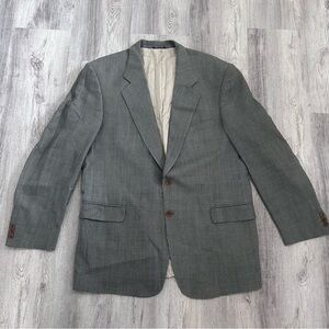 E. Thomas Todays Man Silk Merino Wool Suit Jacket Sports Coat Mens 44 L Italian